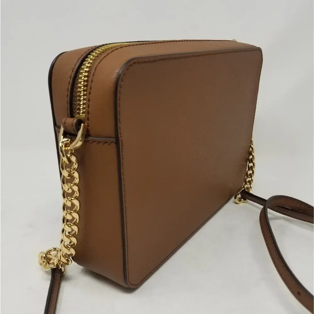 Michael Kors Brown Leather Crossbody Shoulder Bag‎